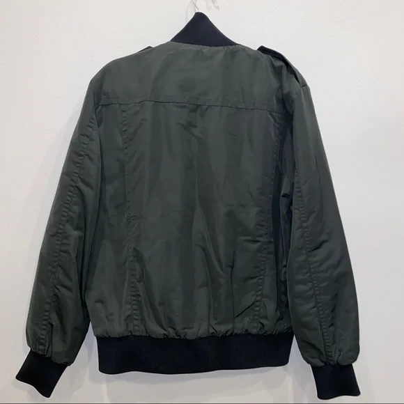 Jared Lang Green Military Bomber Jacket EUC Size Medium